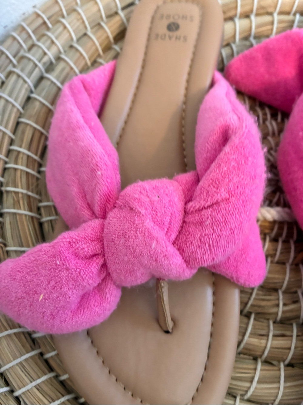 Shade & Shore Hot Pink Knotted Toe-Post Sandals - Picture 7 of 8